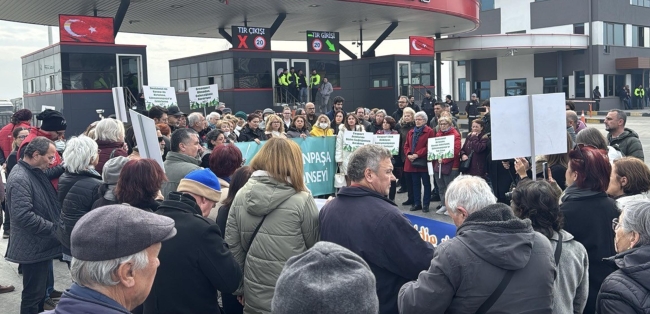 Tekirdağ'da 'çimento tozu' protestosu