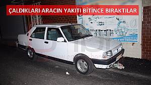 Çaldıkları Aracın Yakıtı Bitince Bırakıp Kaçtılar