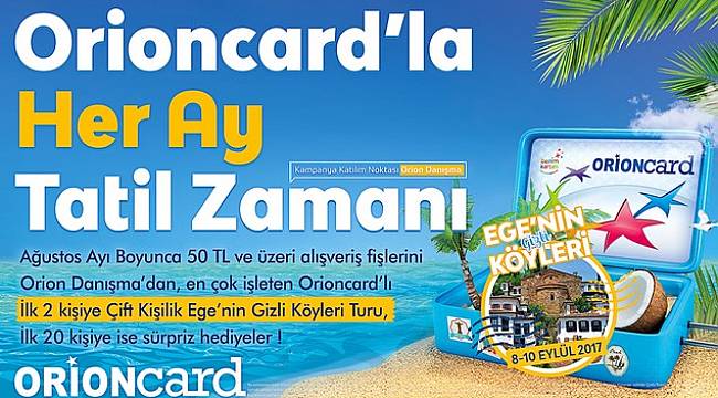 Orioncard sizi Ege'yi Keşfe Çıkaracak