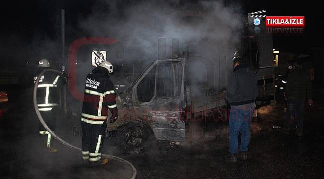 Biriktirerek Aldığı Kamyonet Yanarak Kül Oldu