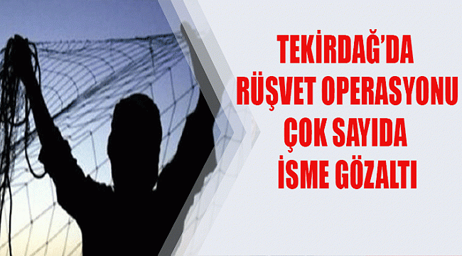 Tekirdağ'da Rüşvet Operasyonu, 20 Kişi Gözaltında