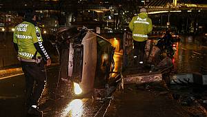 Beyoğlu'nda Takla Atan Otomobildeki 3 Kişi Yaralandı