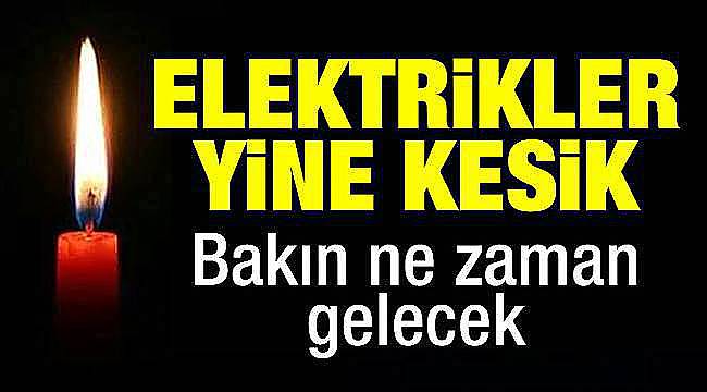 Elektrik Ne Zaman Gelecek İşte Cevabı...