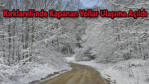 Kırklareli'nde Kapanan Yollar Ulaşıma Açıldı