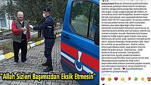 Anne ve Babasına Yardım Eden Jandarmaya Sosyal Medyadan Teşekkür Etti