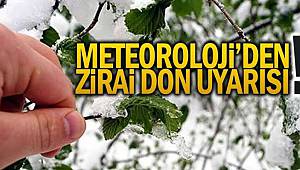 Meteoroloji'den Zirai Don Uyarısı