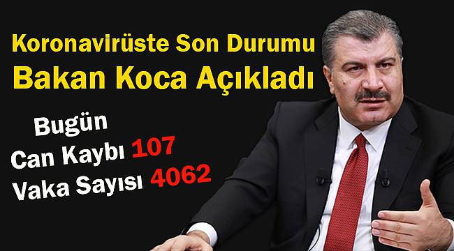 Koronavirüs Nedeniyle Bugün 107 Kişi Hayatını Kaybetti