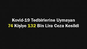 Kovid-19 Tedbirlerine Uymayan 74 Kişiye 132 Bin Lira Ceza Kesildi