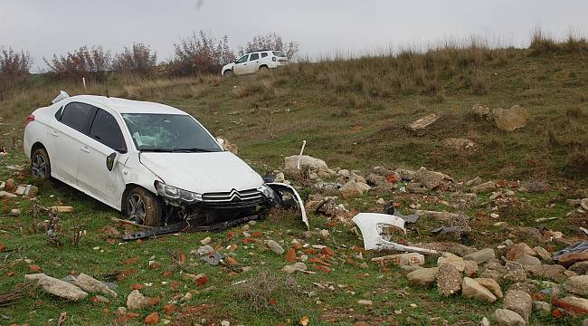 Kazayı Emniyet Kemeri Sayesinde Yara Almadan Atlattı