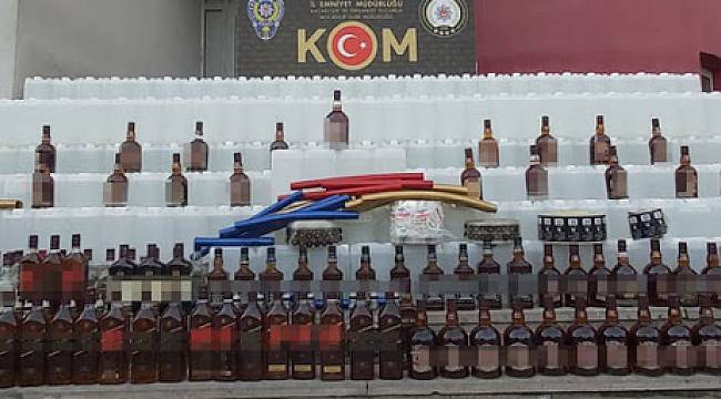 Trakya'da Yılbaşı Öncesi 9 Ton 171 Kilogram Sahte İçki Ele Geçirildi