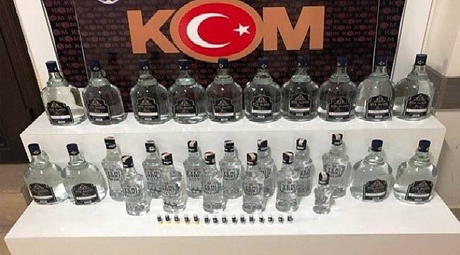 Çorlu'da İş Yerinde Kaçak İçki Ele Geçirildi