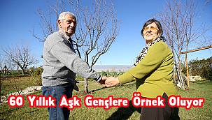 Emekli Öğretmen Çiftin 60 Yıllık Aşkı Gençlere Örnek Oluyor