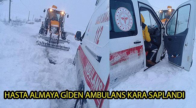 Hasta Almaya Giden Ambulans Kara Saplandı