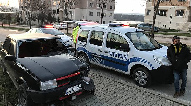 Kısıtlamayı İhlal Eden Alkollü Sürücü Kaza Yaptı