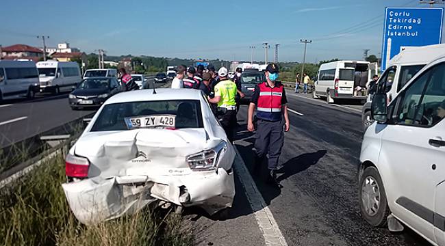 Çerkezköy'de Zincirleme Kaza, 7 Yaralı