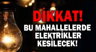 Yarın Çorlu'da 6 Ergene'de 8 Saat Elektrik Yok