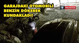 Garajdaki Otomobili Benzin Dökerek Kundakladı