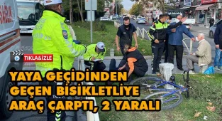 Yaya Geçidinden Geçen Bisikletliye Araç Çarptı, 2 Yaralı