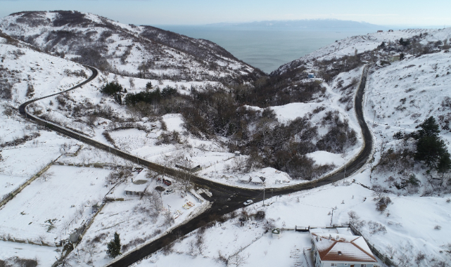Tekirdağ'da Beyaza Bürünen Ormanlar Drone İle Görüntülendi