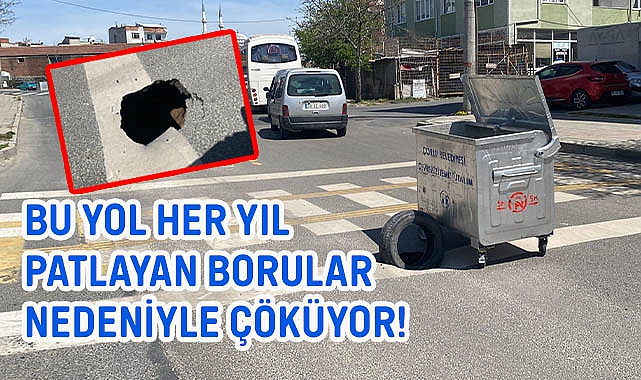 Bu Yol Her Yıl Patlayan Borular Nedeniyle Çöküyor!