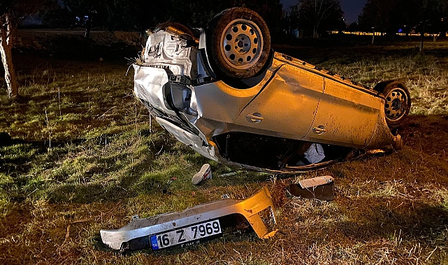 Takla Atan Otomobilin Sürücüsü Yaralandı