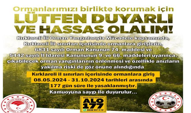 Ormanlara Girişler 177 Gün Süreyle Yasaklandı!