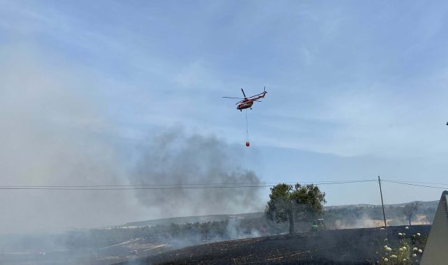 Çanakkale'de anız yangını, tarım arazisi ve ormana sıçradı