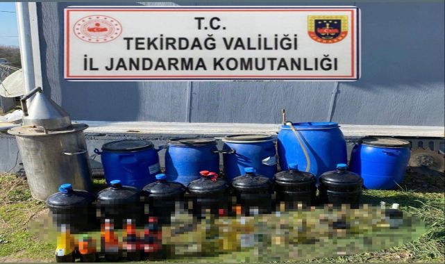 Tekirdağ'da 694 litre sahte içki ele geçirildi