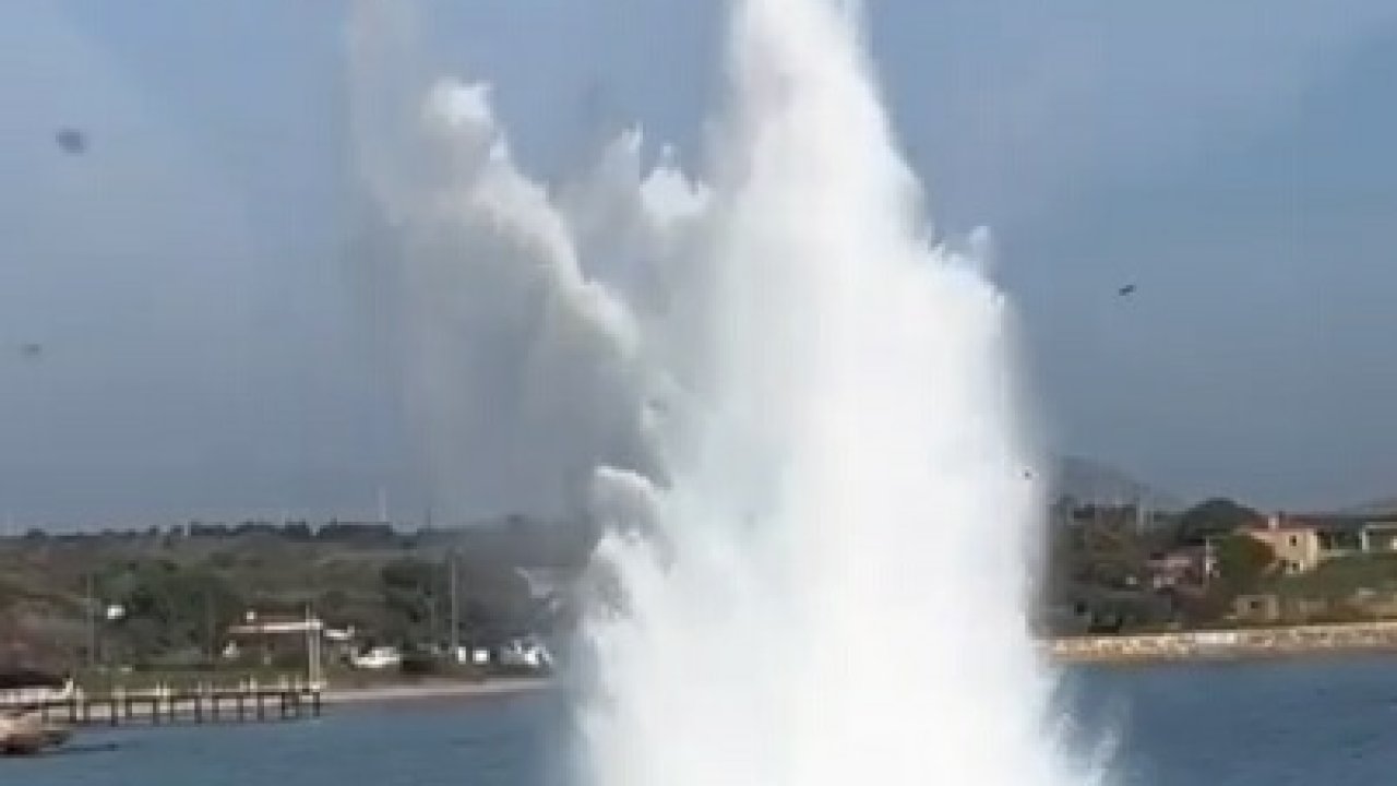 Çanakkale'de denizde bulunan mayın imha edildi