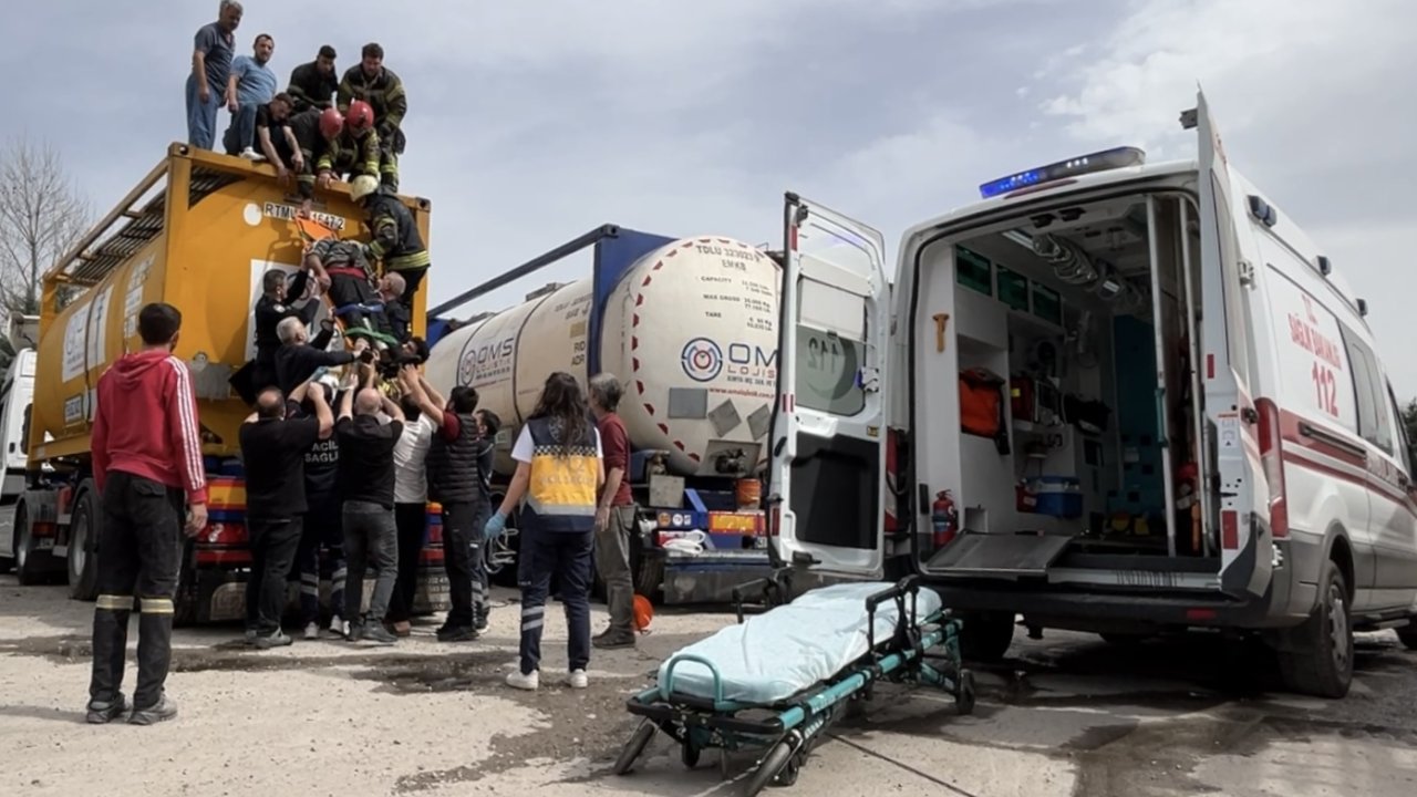 Temizlik yaparken boş kimyasal tankının içine düştü