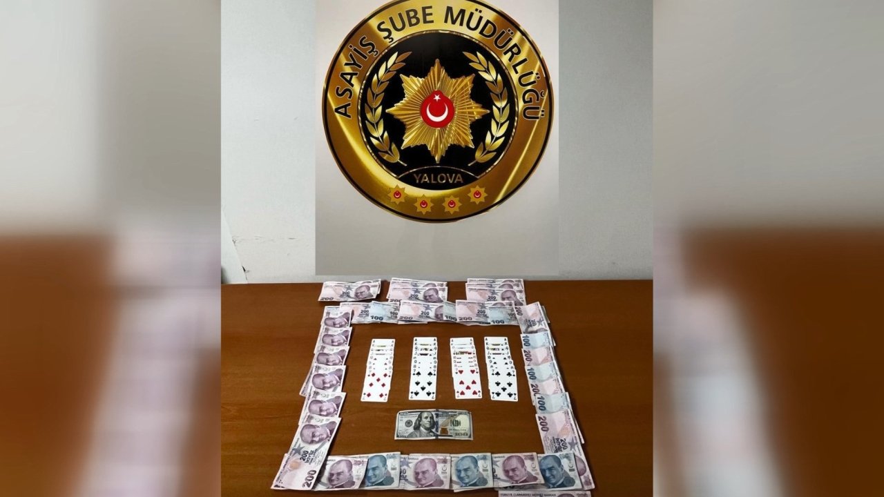 Yalova’da kumar baskını; 13 kişiye toplam 120 bin lira ceza kesildi