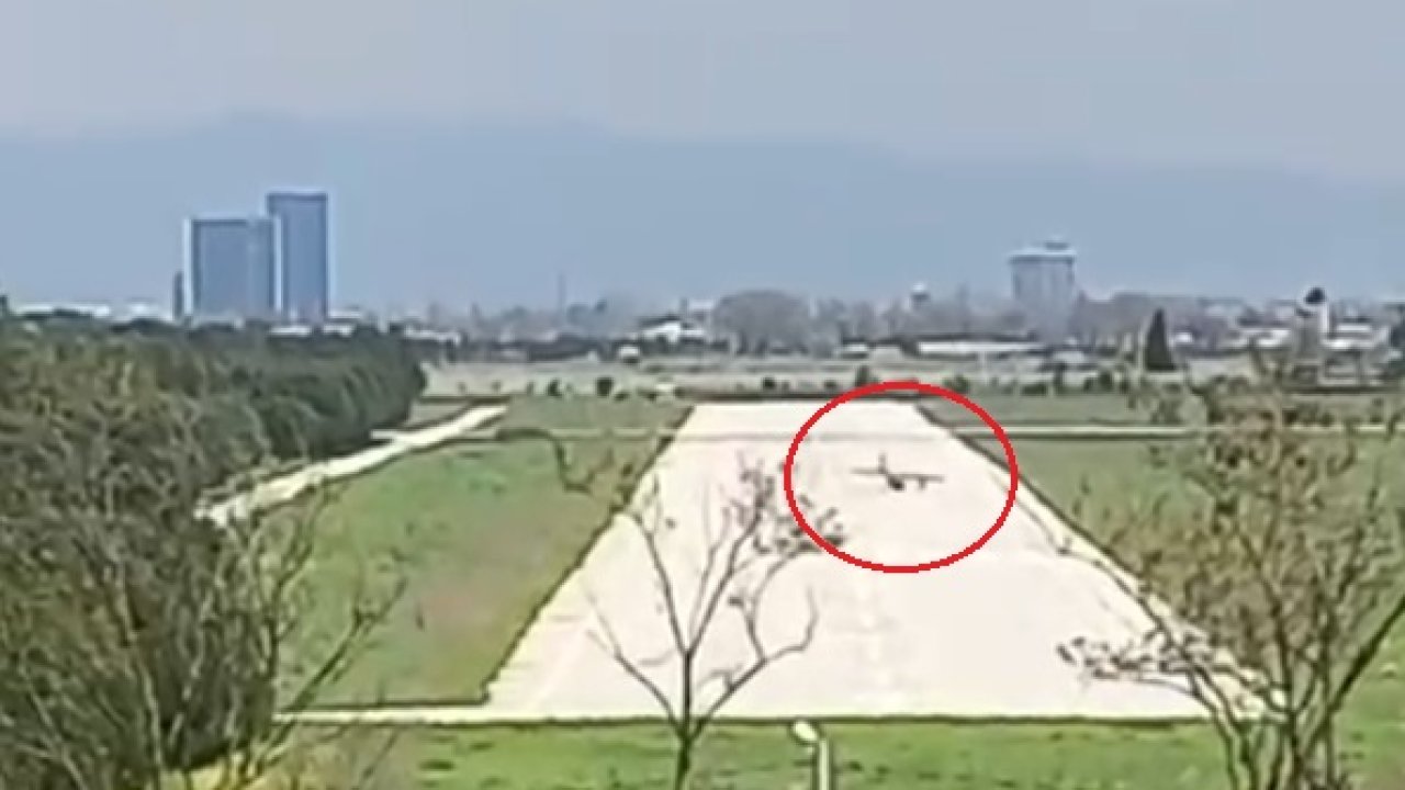 Çift kişilik uçağın pervanesi iniş sırasında piste çarptı; 2 yaralı