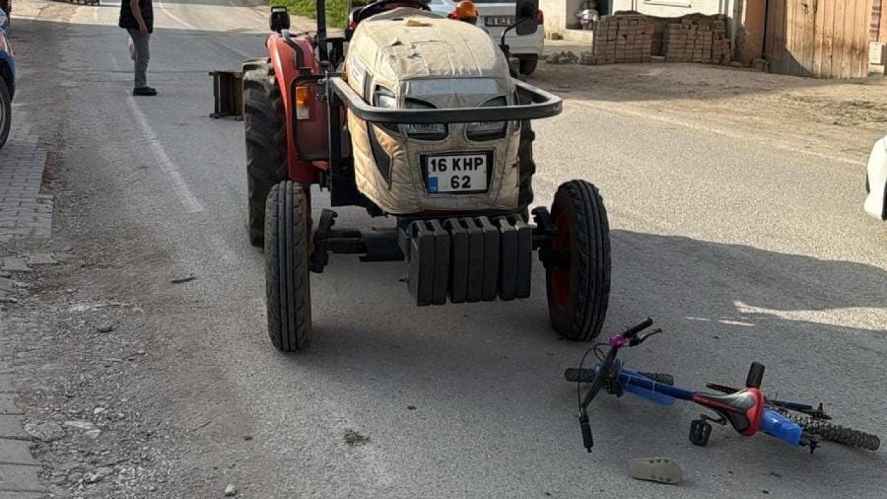 Traktörün çarptığı bisikletli çocuk yaralandı