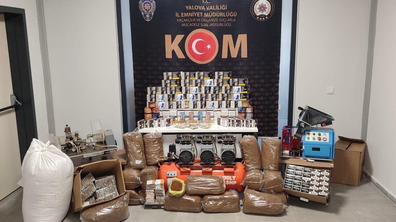 Yalova’da kaçak tütün operasyonu: 8 gözaltı