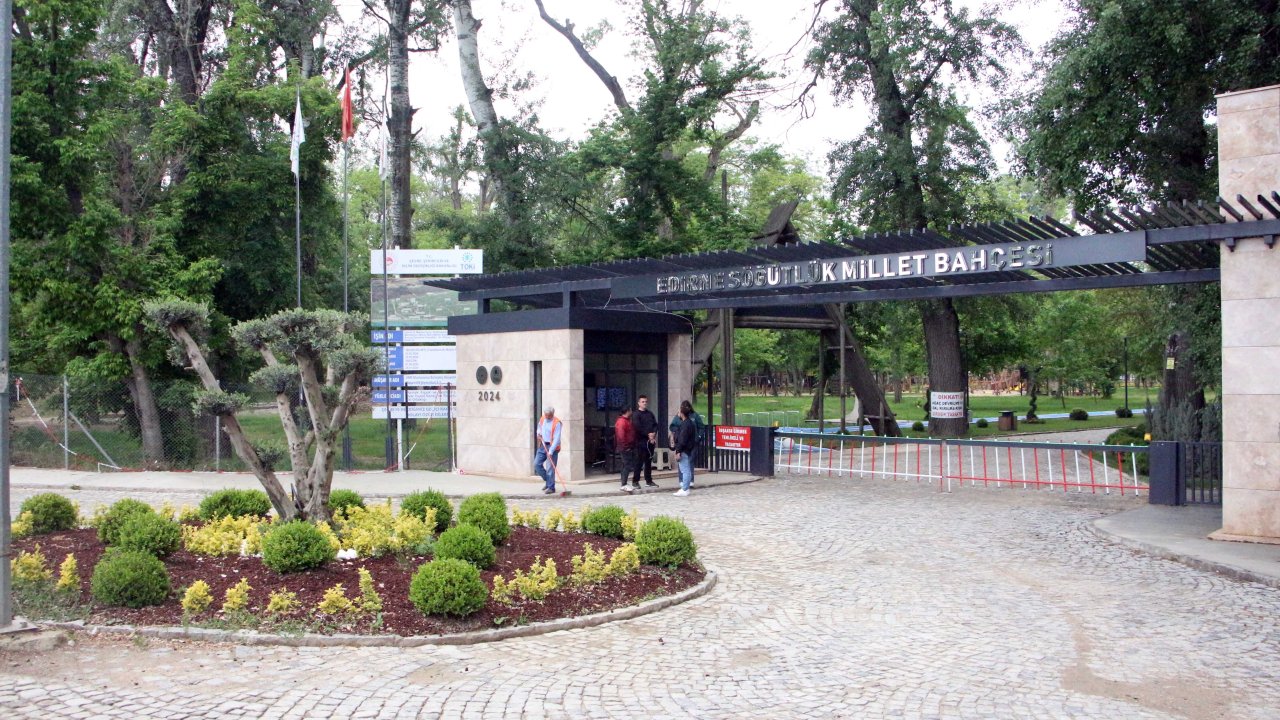 Edirne'de yapımı tamamlanan millet bahçesi, ay sonunda açılacak