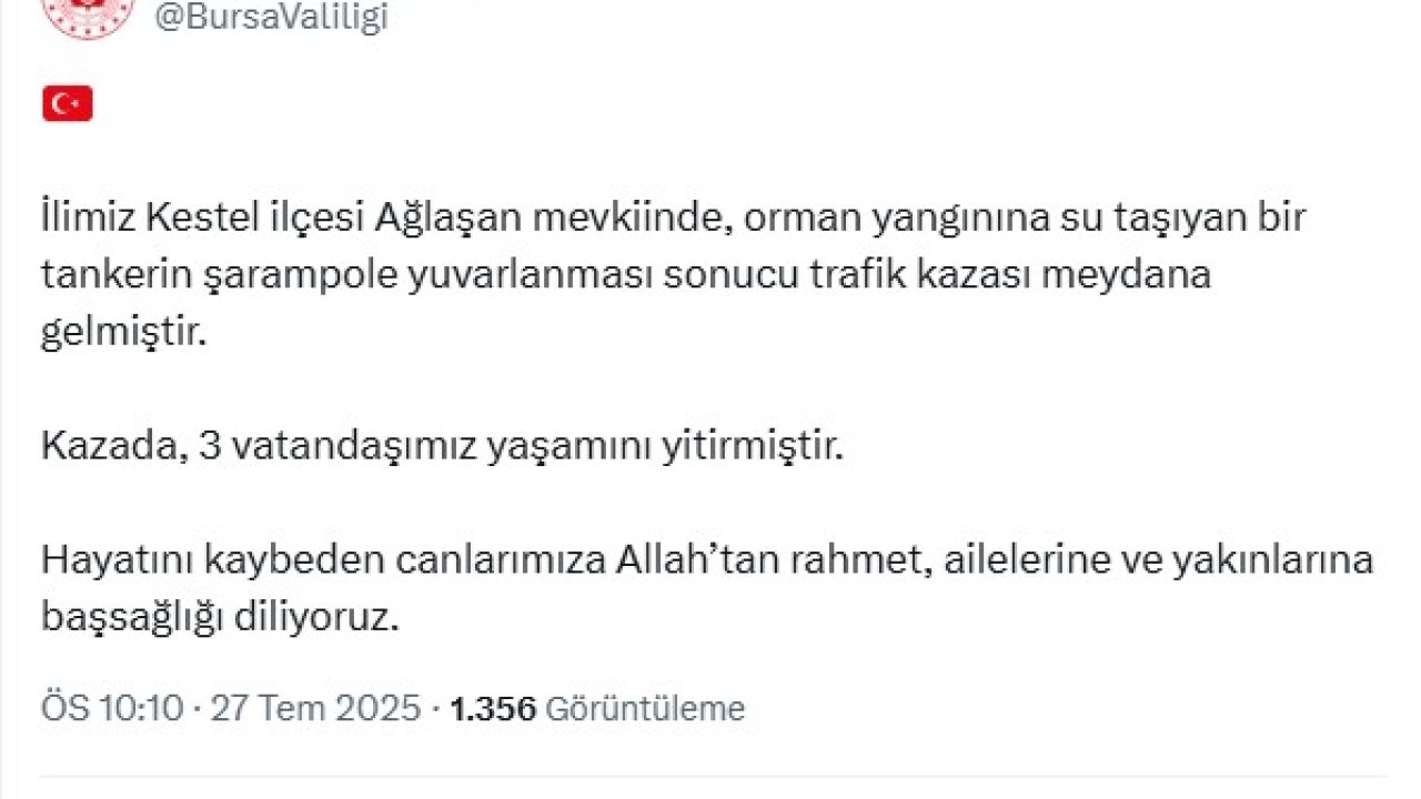 Bursa’daki yangın bölgesi dronla görüntülendi; 3 ölü