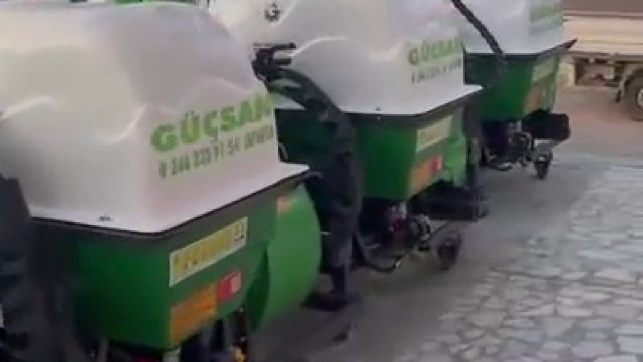 Elindeki ilaçlama makinelerini yangın bölgesine gönderdi
