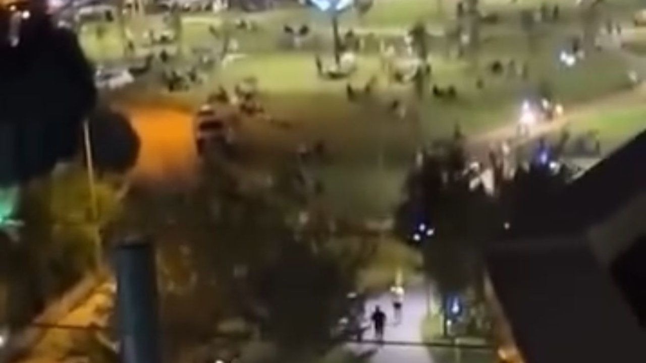 Bursa'da deprem paniği kamerada