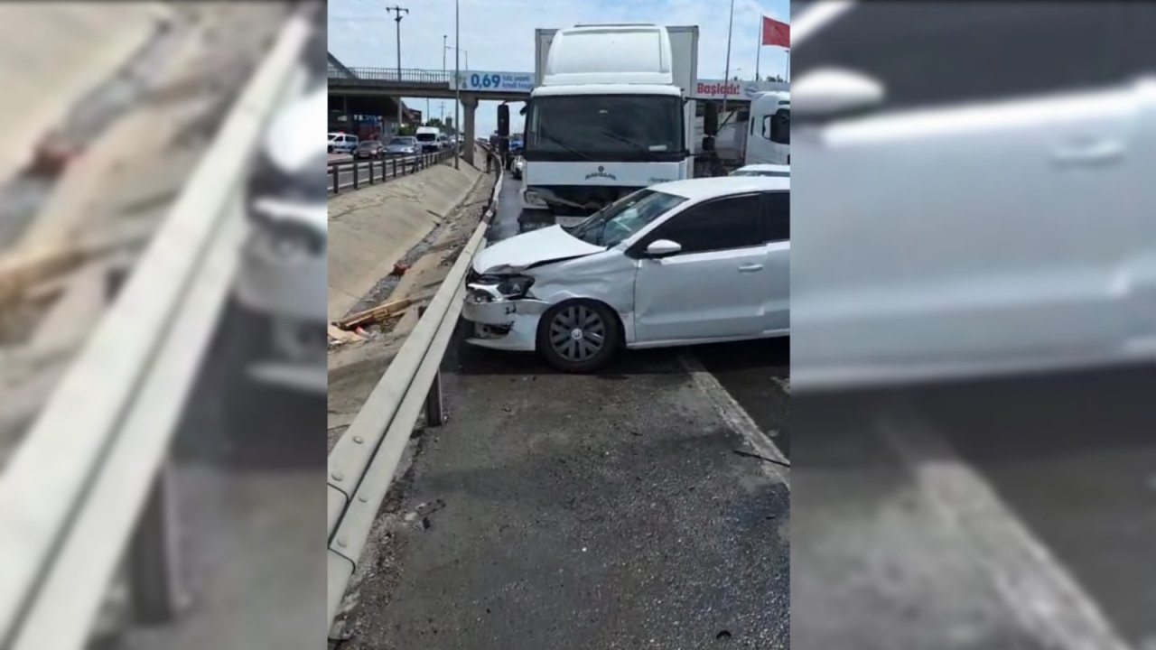 Kocaeli'de 10 aracın karıştığı kaza; 2 yaralı