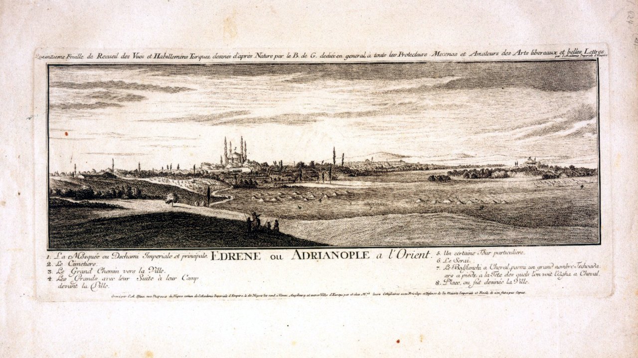 Edirne’de 1700’lü yıllara ait gravür, Osmanlı ordusunun saray çevresindeki konumunu ortaya koydu