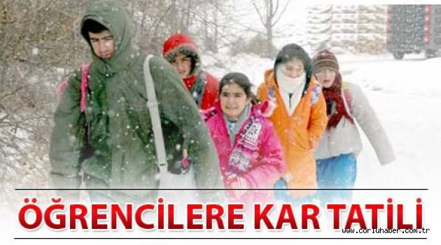 Öğrencilere Kar Tatili