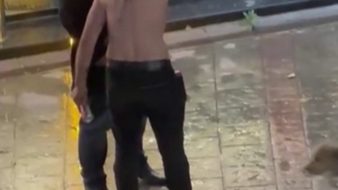 Jiletle çevresindekilere taşkınlık yapan kişinin öldürülmeden önceki görüntüleri ortaya çıktı