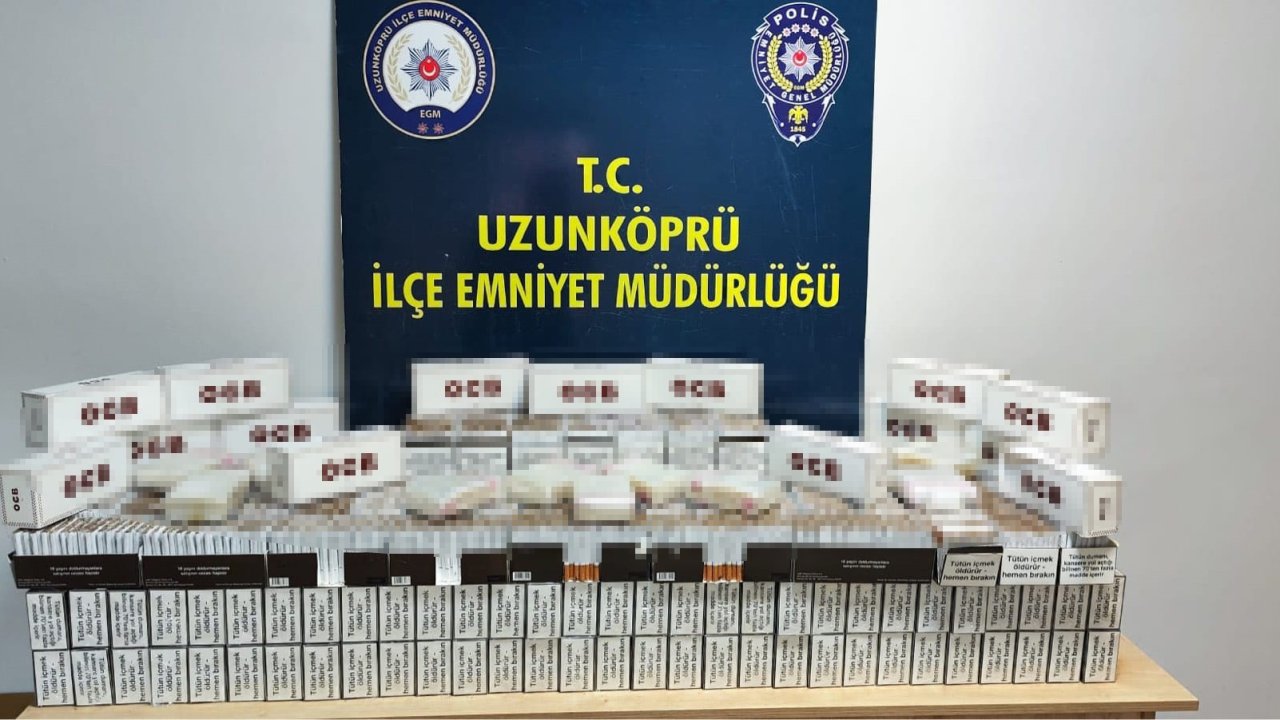 Edirne'de 55 bin 120 kaçak makaron ele geçirildi