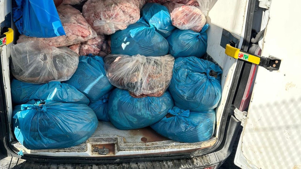 Tekirdağ'da 2 ton kaçak sakatat ele geçirildi