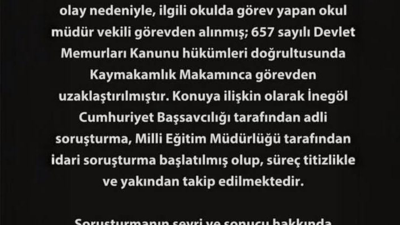 Okul müdürünün, öğrenciyi yakasından tutup yere savurduğu görüntülere inceleme