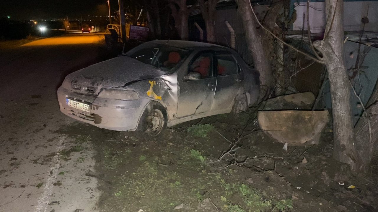 Bursa'da otomobil ağaca çarptı: 4 yaralı