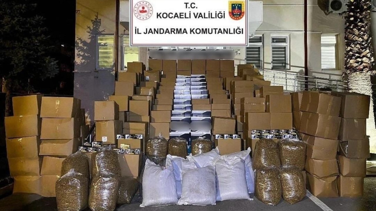 Gebze’de 6 milyon TL’lik kaçak makaron ve tütün ele geçirildi