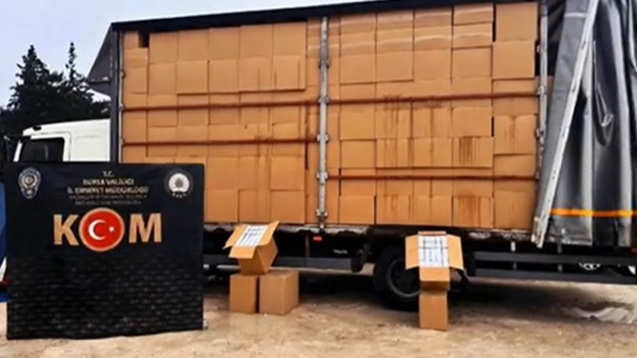 Bursa’da 8,7 milyon makaron ve 1,6 ton kaçak tütün ele geçirildi