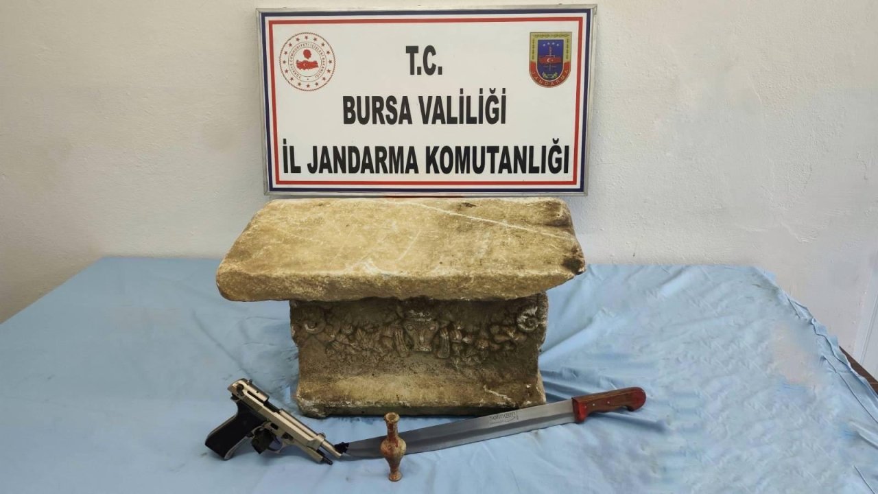 Bursa'da tarihi eser operasyonu; 1 gözaltı
