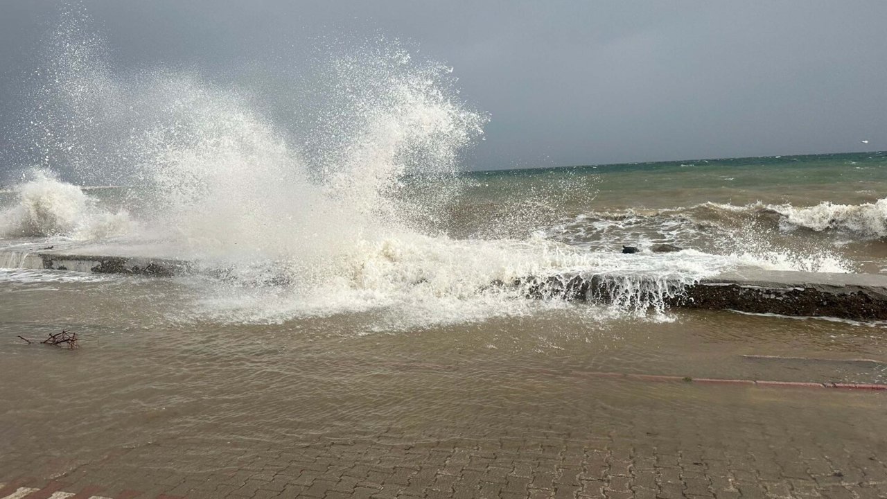 Çanakkale'de fırtınada ağaçlar devrildi, balkon duvarı yıkıldı